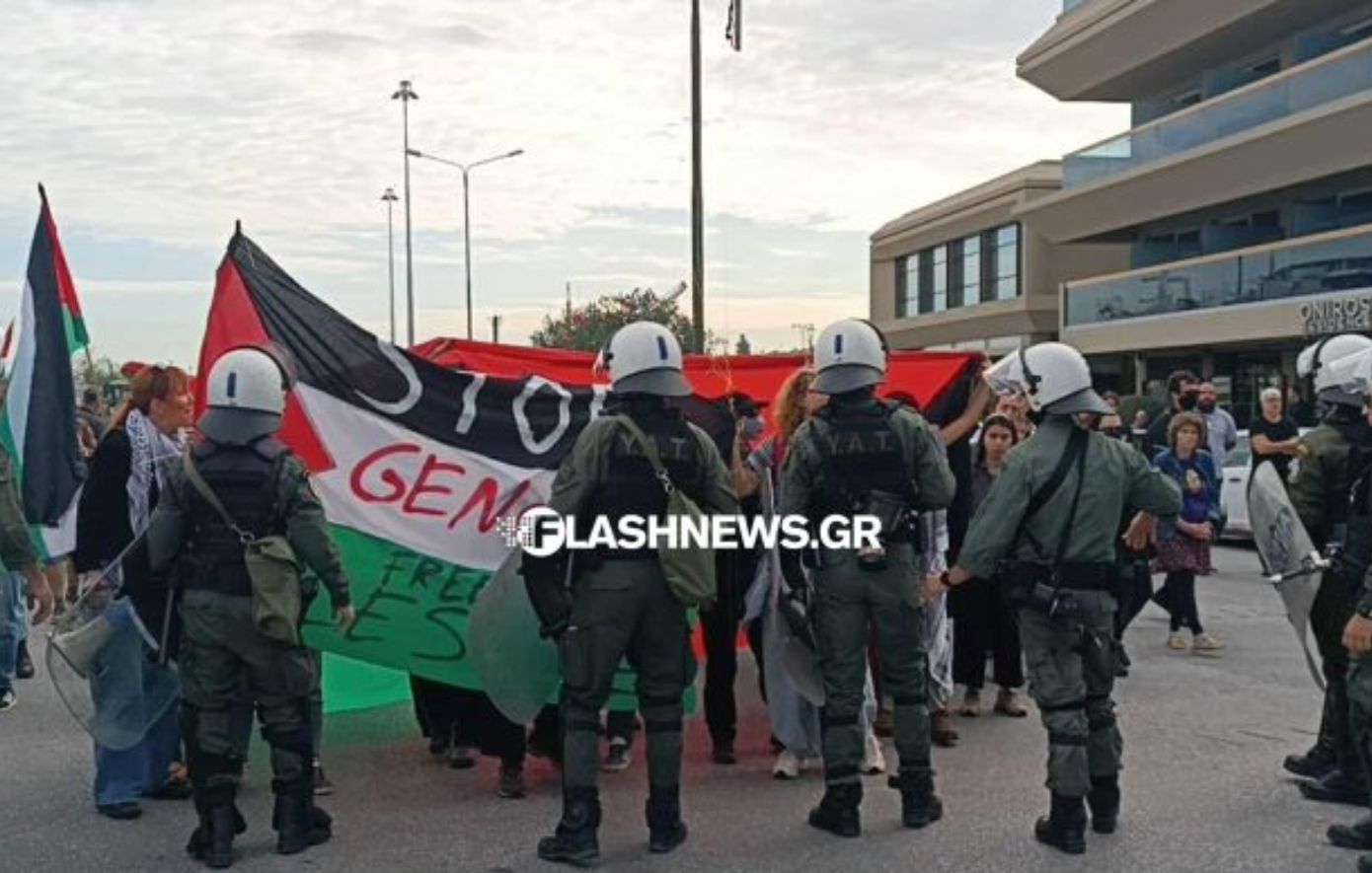 Συγκέντρωση-διαμαρτυρίας-στο-λιμάνι-της-Σούδας-για-την-άφιξη-ισραηλινού-κρουαζιερόπλοιου