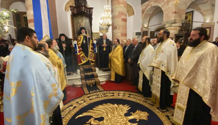 Αρχιερατικός-Εσπερινός-Ευαγγελισμού-της-Θεοτόκου-στη-Λέρο