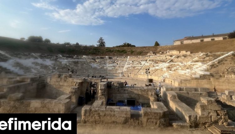 ΥΠΠΟ:-Αποκαθίσταται-το-σκηνικό-οικοδόμημα-του-αρχαίου-θεάτρου-της-Λάρισας